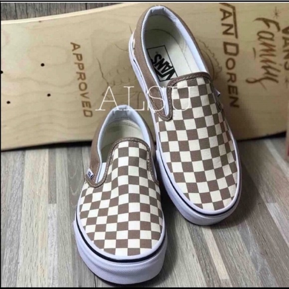 Vans Shoes - VANS Classic Slip On Tger Checkerboard ChocolatE W